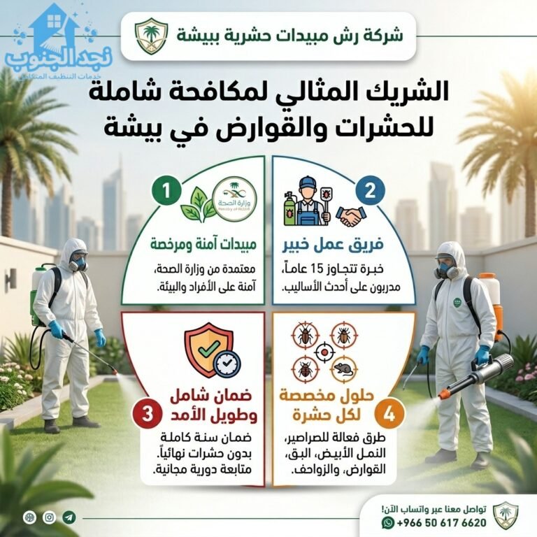  شركة رش مبيدات حشرية ببيشة 