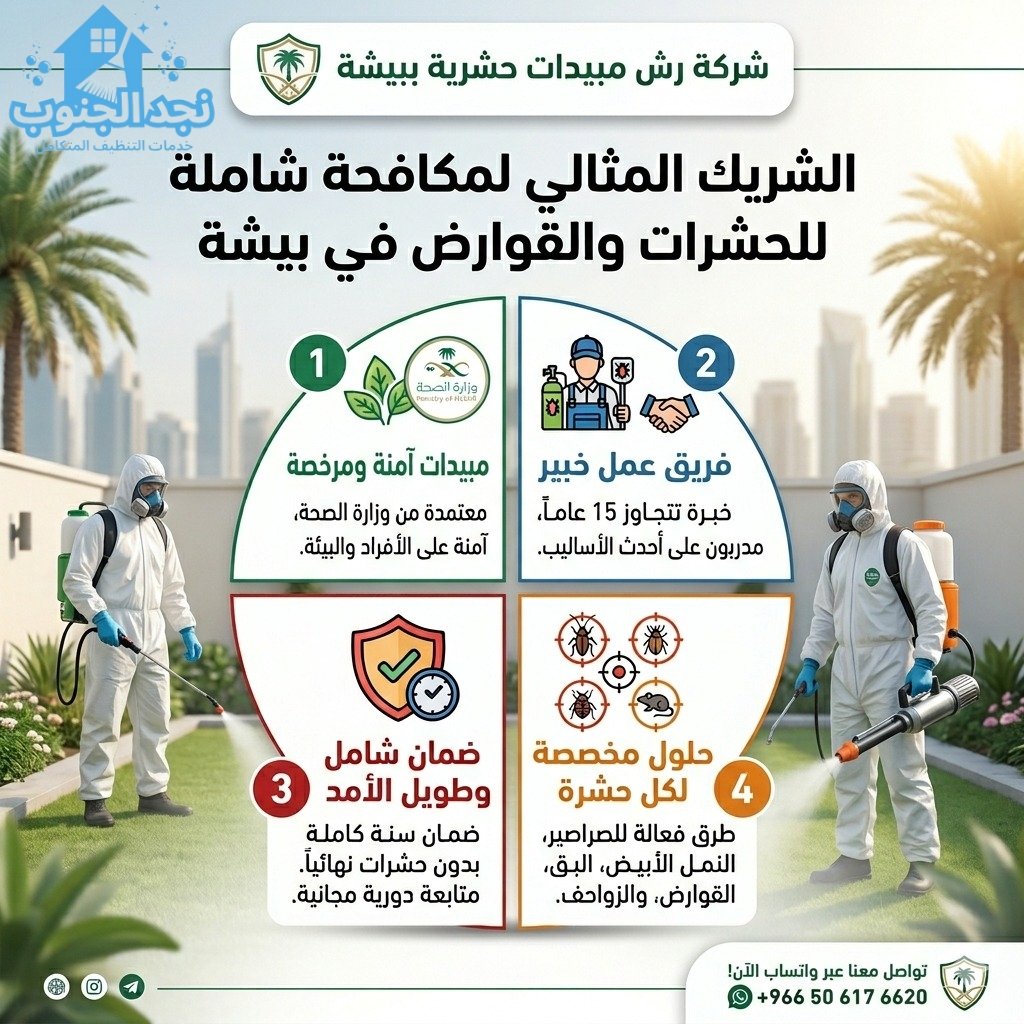 شركة رش مبيدات حشرية ببيشة