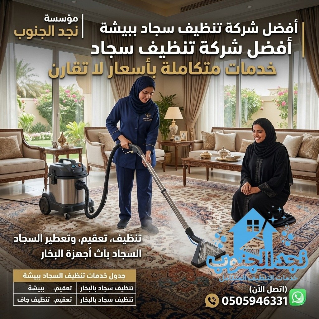 أفضل شركة تنظيف سجاد ببيشة