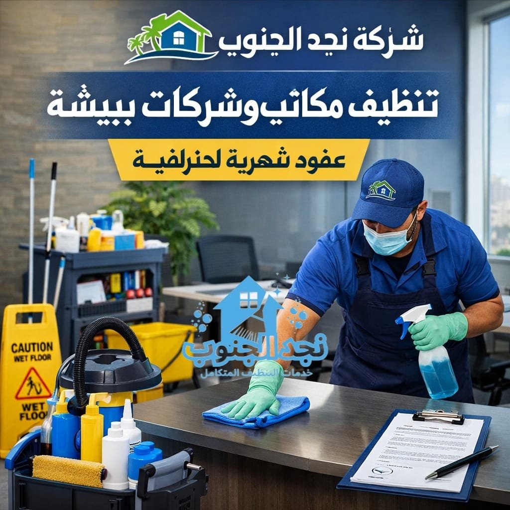 تنظيف مكاتب وشركات ببيشة | عقود شهرية احترافية