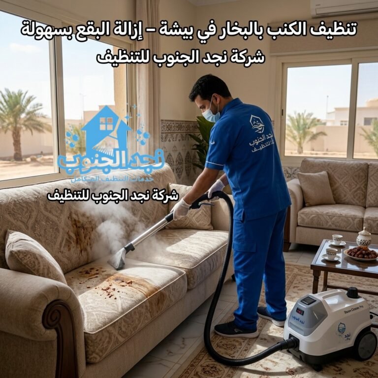 تنظيف الكنب بالبخار في بيشة لإزالة البقع والروائح