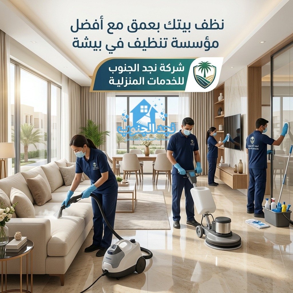 نظف بيتك بعمق مع أفضل مؤسسة تنظيف في بيشة