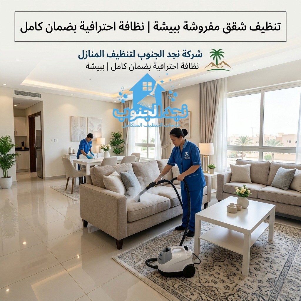 تنظيف شقق مفروشة ببيشة|نظافة احترافية بضمان كامل