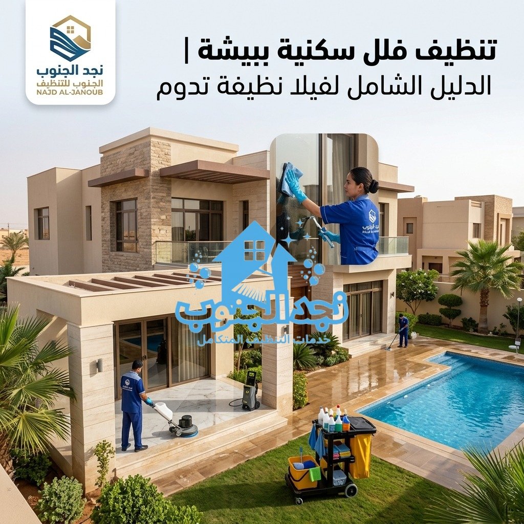 تنظيف فلل سكنية ببيشة | الدليل الشامل لفيلا نظيفة تدوم