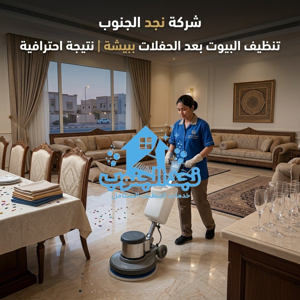 تنظيف البيوت بعد الحفلات ببيشة | نتيجة احترافية
