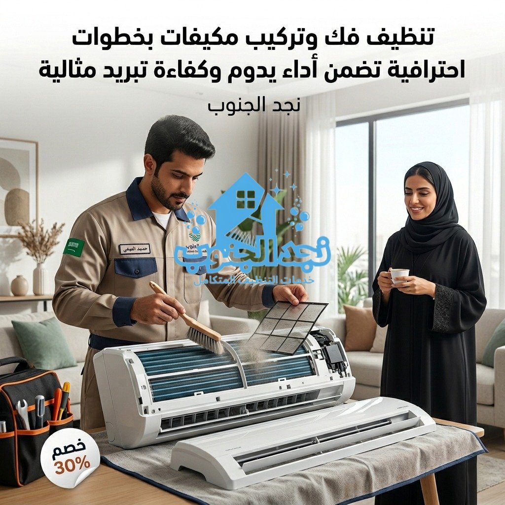 تنظيف فك وتركيب مكيفات بخطوات احترافية تضمن أداء يدوم وكفاءة تبريد مثالية