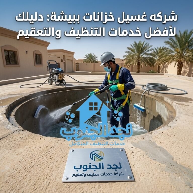شركه غسيل خزانات ببيشة: دليلك لأفضل خدمات التنظيف والتعقيم