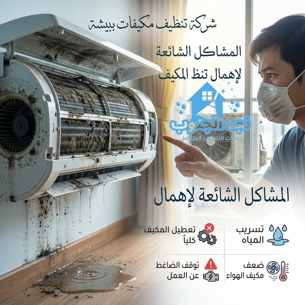 المشاكل الشائعة لإهمال تنظيف المكيف